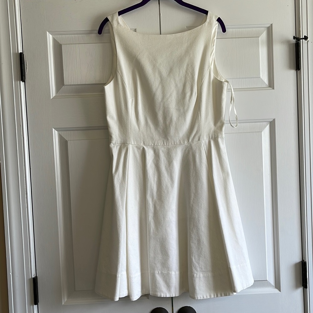NWT textured white A-line fit and flare dress Ralph Lauren